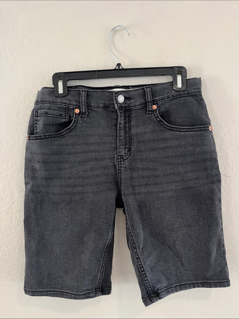 Levi's Black Washed Denim Kids Slim Fit Shorts